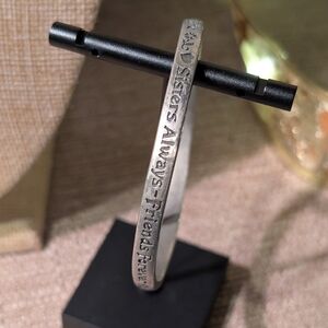 Silver Engraved Bangle Bracelet